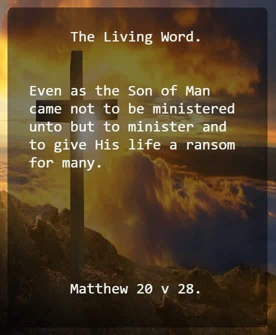 Matthew 20 V 28