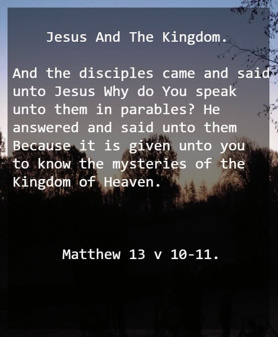 KINGDOM 11 MATT 13V10