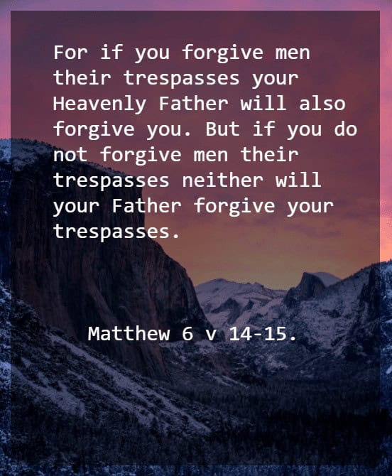 fORGIVENESS AND PRAYER